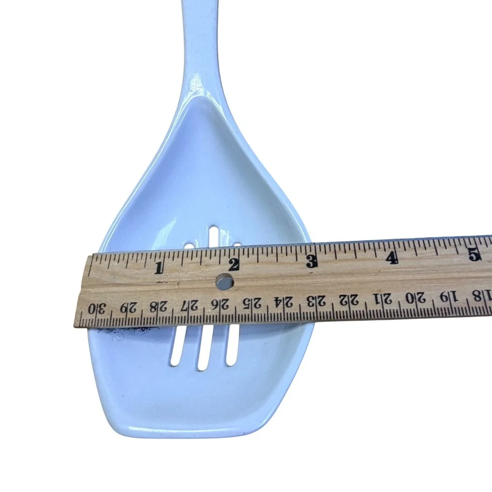 Vtg Blue Cornflower Melamine Slotted Spoon Cooking Utensil S-1076 Taiwan Match